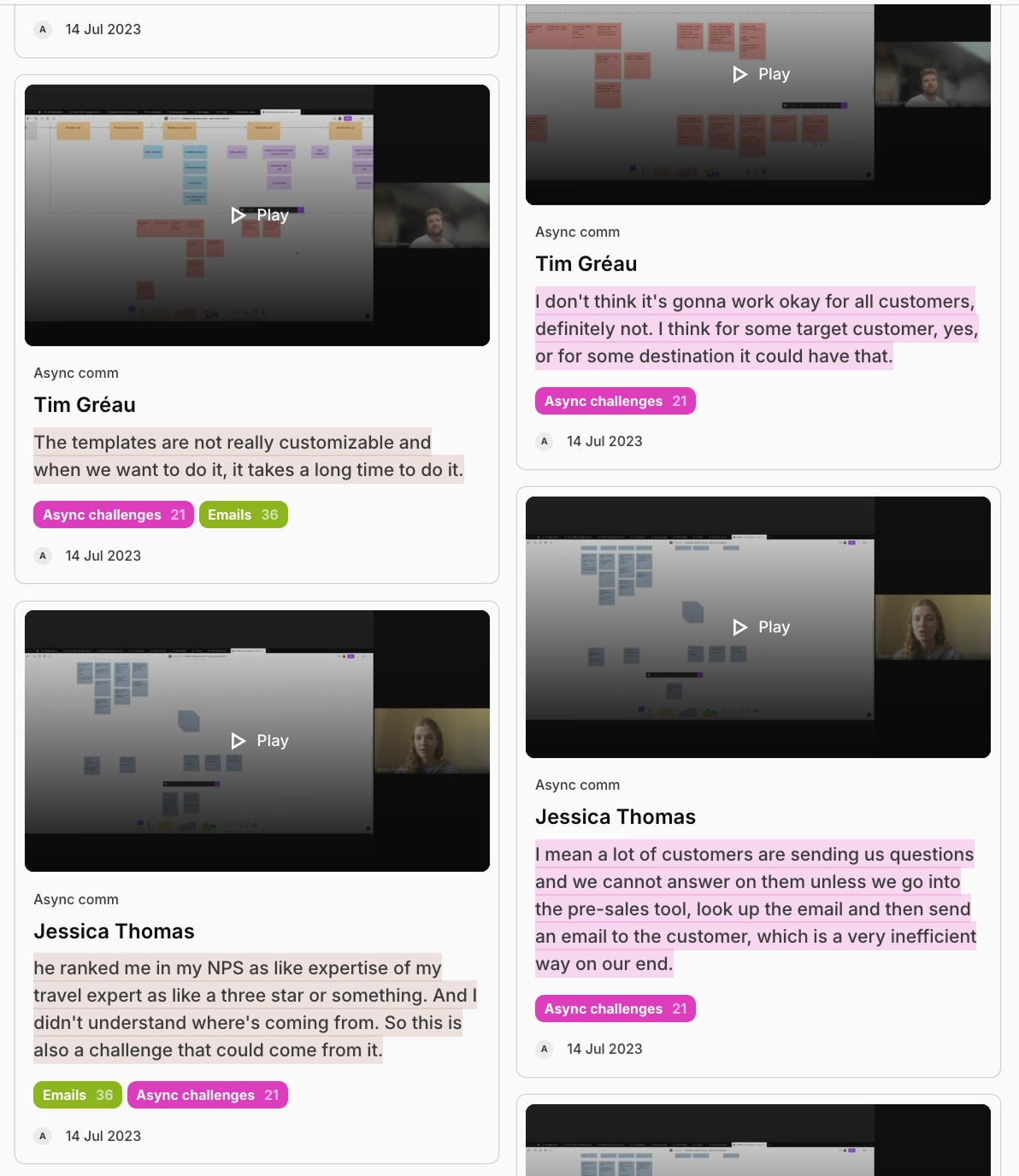 Agent interview notes
