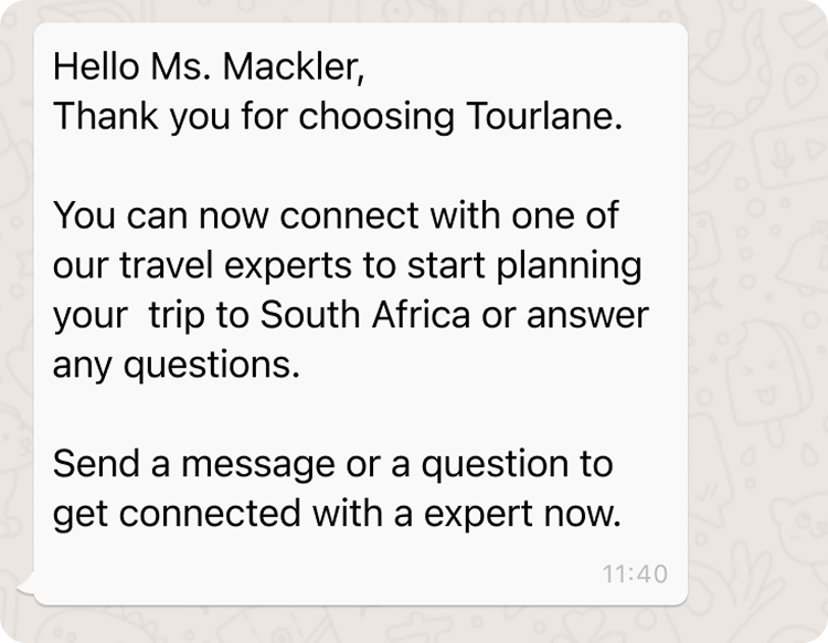 WhatsApp cold message