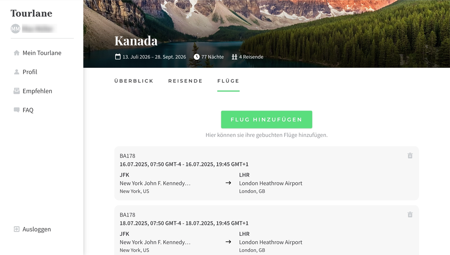 User portal context overview